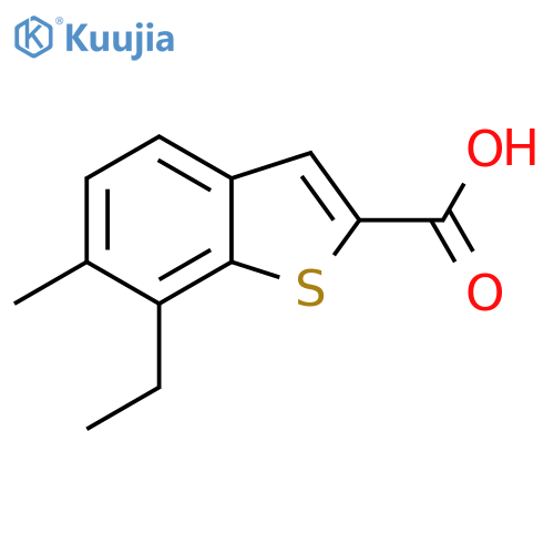 7-ethyl-6-methyl-1-benzothiophene-2-carboxylic acid structure