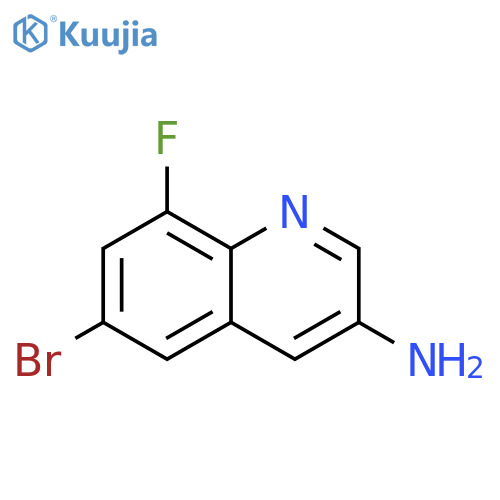 3-Quinolinamine, 6-bromo-8-fluoro- structure