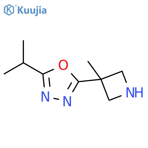 2-(3-methylazetidin-3-yl)-5-(propan-2-yl)-1,3,4-oxadiazole structure
