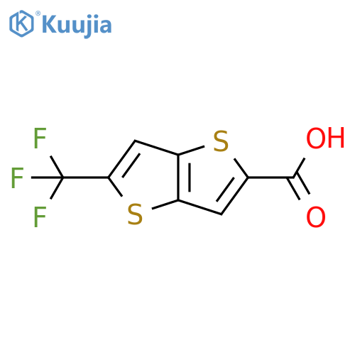 5-(trifluoromethyl)thieno3,2-bthiophene-2-carboxylic acid structure