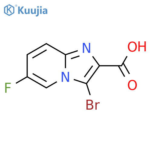 3-bromo-6-fluoroimidazo1,2-apyridine-2-carboxylic acid structure