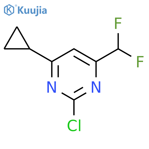 Pyrimidine, 2-chloro-4-cyclopropyl-6-(difluoromethyl)- structure