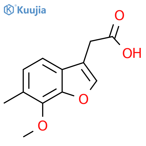 2-(7-methoxy-6-methyl-1-benzofuran-3-yl)acetic acid structure