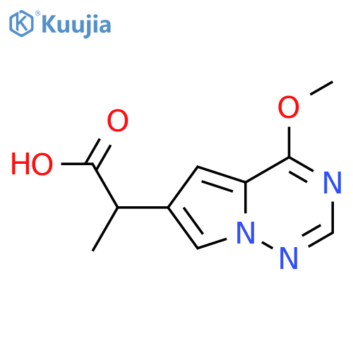 2-{4-methoxypyrrolo[2,1-f][1,2,4]triazin-6-yl}propanoic acid structure