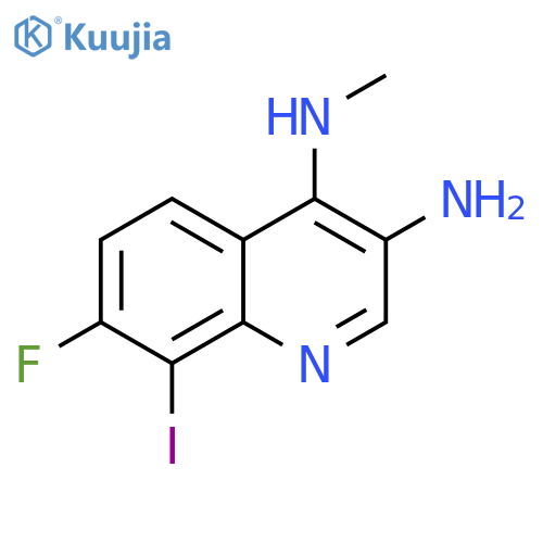 3,4-Quinolinediamine, 7-fluoro-8-iodo-N4-methyl- structure
