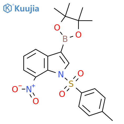 7-Nitro-3-(4,4,5,5-tetramethyl-1,3,2-dioxaborolan-2-yl)-1-tosyl-1H-indole structure