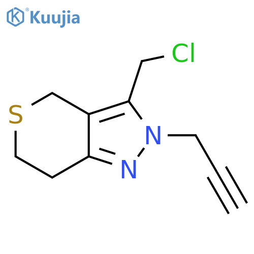 3-(Chloromethyl)-2-(prop-2-yn-1-yl)-2,4,6,7-tetrahydrothiopyrano[4,3-c]pyrazole structure