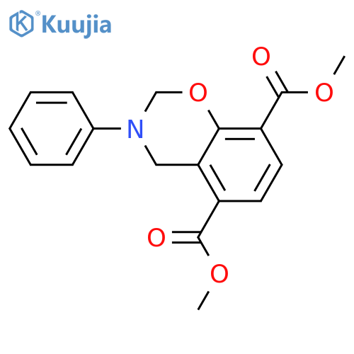 2H-1,3-Benzoxazine-5,8-dicarboxylic acid, 3,4-dihydro-3-phenyl-, 5,8-dimethyl ester structure