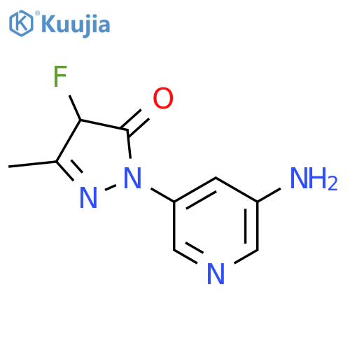 3H-Pyrazol-3-one, 2-(5-amino-3-pyridinyl)-4-fluoro-2,4-dihydro-5-methyl- structure