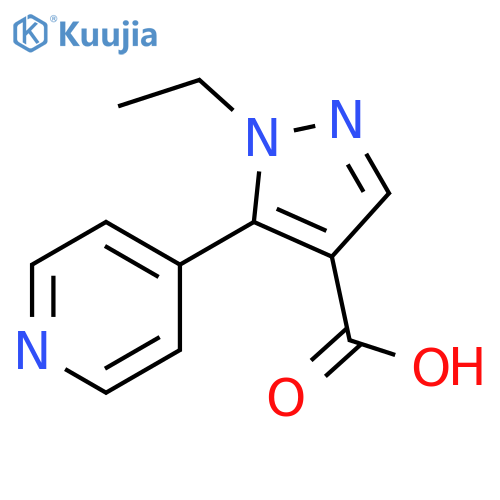 1H-Pyrazole-4-carboxylic acid, 1-ethyl-5-(4-pyridinyl)- structure