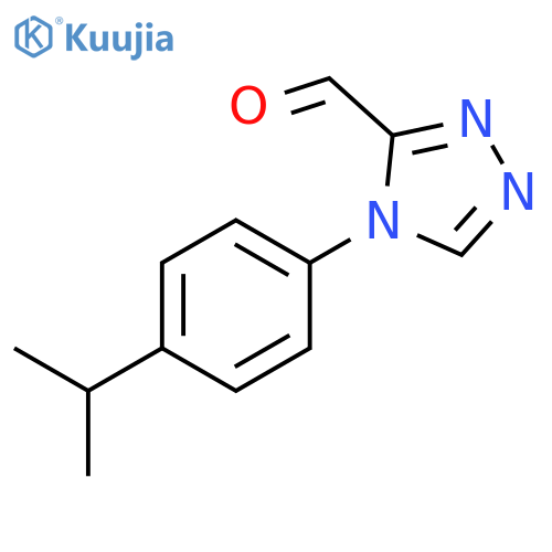 4H-1,2,4-Triazole-3-carboxaldehyde, 4-[4-(1-methylethyl)phenyl]- structure