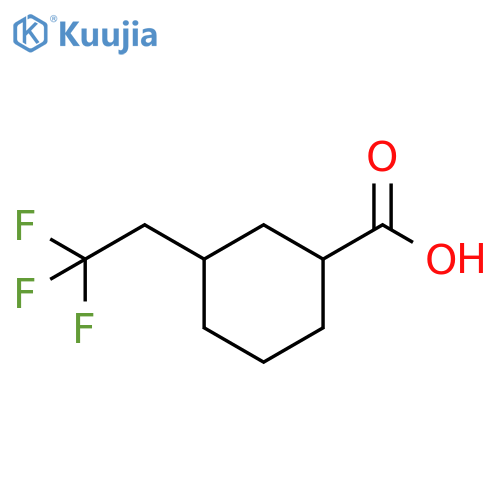 3-(2,2,2-trifluoroethyl)cyclohexane-1-carboxylic acid, Mixture of diastereomers structure