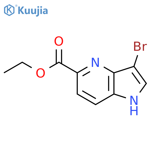 Ethyl 3-bromo-1H-pyrrolo[3,2-b]pyridine-5-carboxylate structure
