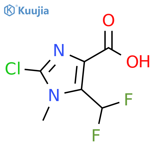1H-Imidazole-4-carboxylic acid, 2-chloro-5-(difluoromethyl)-1-methyl- structure