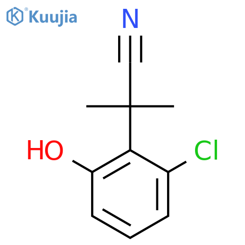 2-(2-chloro-6-hydroxyphenyl)-2-methylpropanenitrile structure