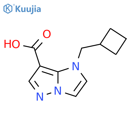 1-(cyclobutylmethyl)-1H-imidazo[1,2-b]pyrazole-7-carboxylic acid structure