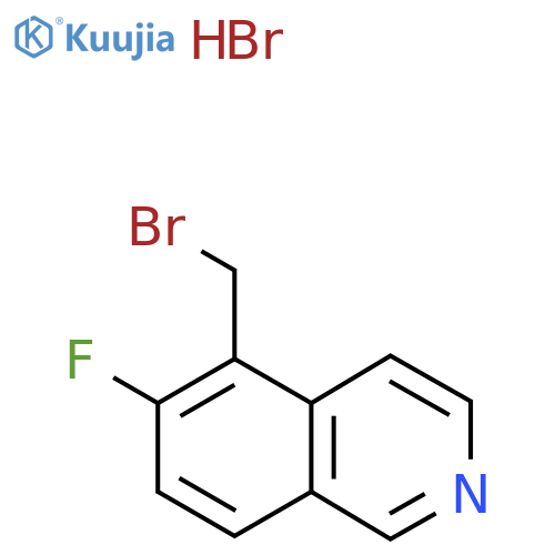 5-(Bromomethyl)-6-fluoroisoquinoline hydrobromide structure