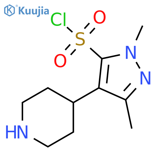 1,3-dimethyl-4-(piperidin-4-yl)-1H-pyrazole-5-sulfonyl chloride structure