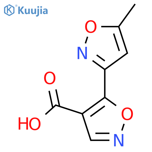 5-(5-methyl-1,2-oxazol-3-yl)-1,2-oxazole-4-carboxylic acid structure