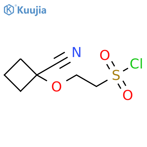 2-(1-cyanocyclobutoxy)ethane-1-sulfonyl chloride structure