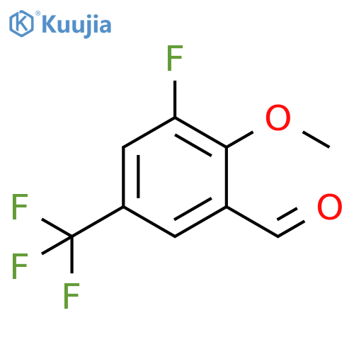 3-Fluoro-2-methoxy-5-(trifluoromethyl)benzaldehyde structure