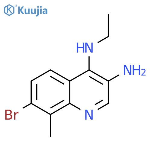 3,4-Quinolinediamine, 7-bromo-N4-ethyl-8-methyl- structure
