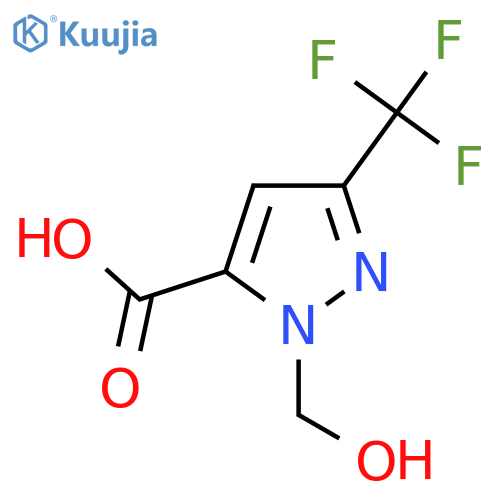 1-(hydroxymethyl)-3-(trifluoromethyl)-1H-pyrazole-5-carboxylic acid structure