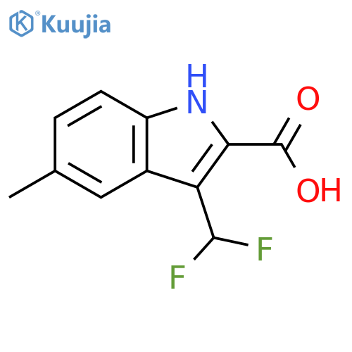 3-(Difluoromethyl)-5-methyl-1H-indole-2-carboxylic acid structure