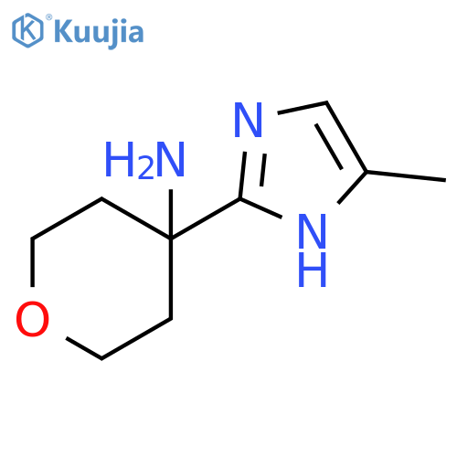 2H-Pyran-4-amine, tetrahydro-4-(5-methyl-1H-imidazol-2-yl)- structure