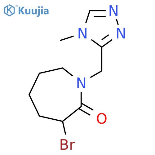 3-bromo-1-(4-methyl-4H-1,2,4-triazol-3-yl)methylazepan-2-one structure