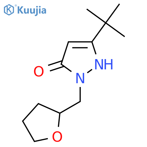 3-(Tert-butyl)-1-((tetrahydrofuran-2-yl)methyl)-1H-pyrazol-5-ol structure