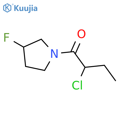 2-Chloro-1-(3-fluoropyrrolidin-1-yl)butan-1-one structure