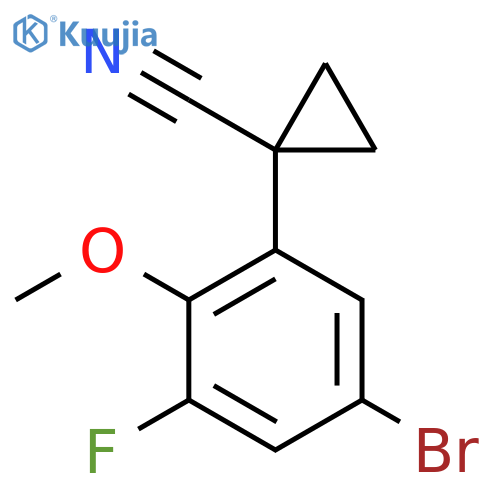 1-(5-bromo-3-fluoro-2-methoxyphenyl)cyclopropane-1-carbonitrile structure