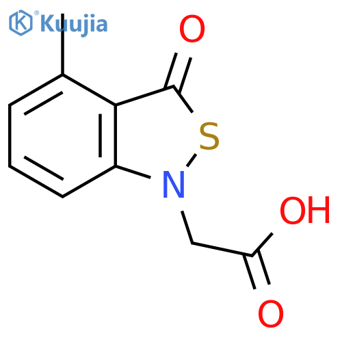 2-(4-Methyl-3-oxo-2,1-benzothiazol-1-yl)acetic acid structure