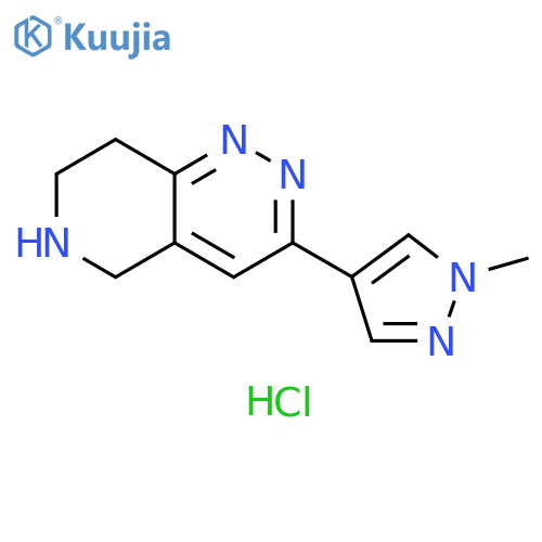 1-methyl-4-{5H,6H,7H,8H-pyrido[4,3-c]pyridazin-3-yl}-1H-pyrazole trihydrochloride structure