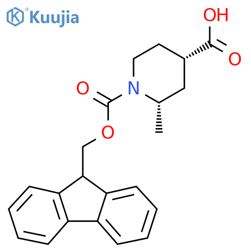 (2s,4s)-1-(((9h-Fluoren-9-yl)methoxy)carbonyl)-2-methylpiperidine-4-carboxylic acid structure