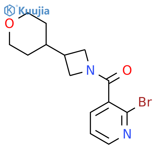 2-Bromo-3-[3-(oxan-4-yl)azetidine-1-carbonyl]pyridine structure