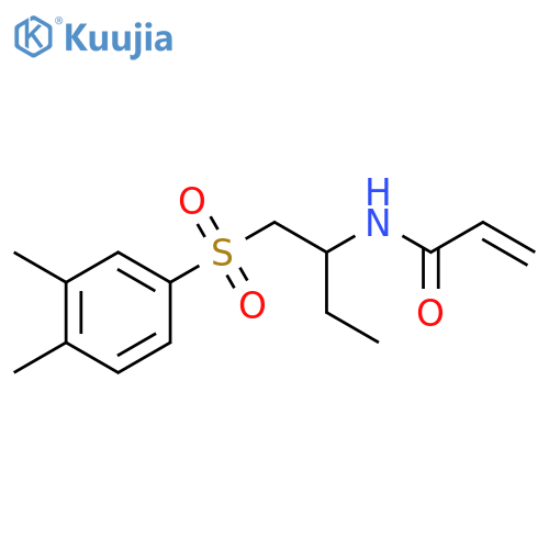 N-[1-(3,4-dimethylbenzenesulfonyl)butan-2-yl]prop-2-enamide structure