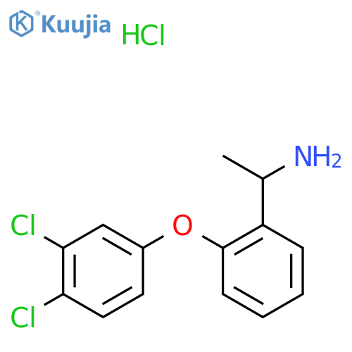 1-[2-(3,4-Dichlorophenoxy)phenyl]ethan-1-amine hydrochloride structure