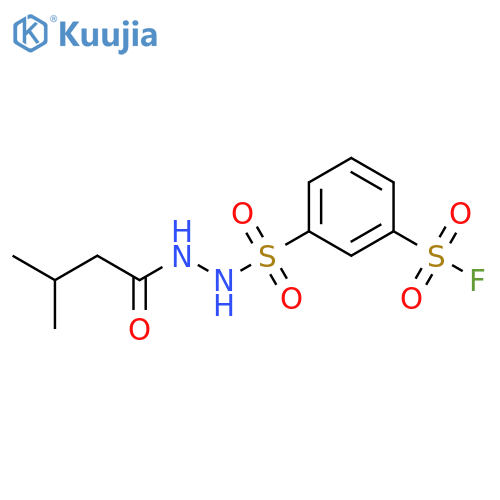 3-Methylbutanoic acid 2-[[3-(fluorosulfonyl)phenyl]sulfonyl]hydrazide structure