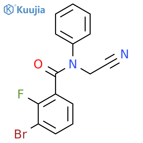 3-bromo-N-(cyanomethyl)-2-fluoro-N-phenylbenzamide structure