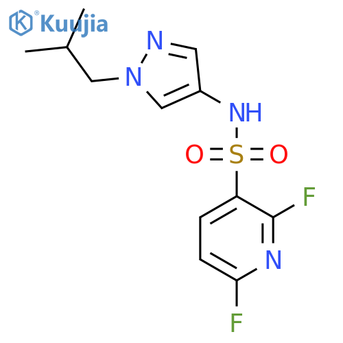 2,6-difluoro-N-[1-(2-methylpropyl)-1H-pyrazol-4-yl]pyridine-3-sulfonamide structure