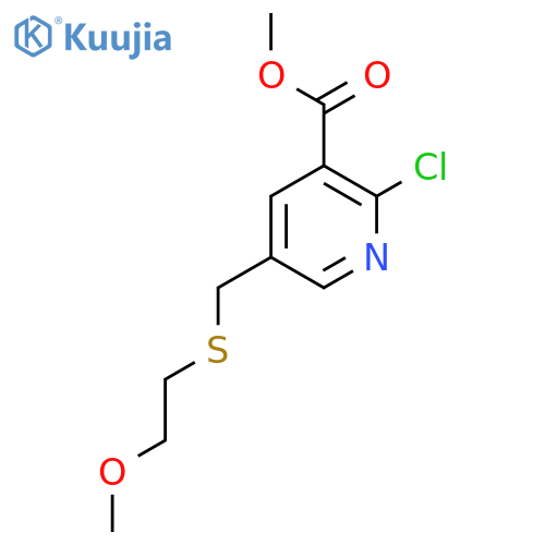 Methyl 2-chloro-5-{[(2-methoxyethyl)sulfanyl]methyl}pyridine-3-carboxylate structure