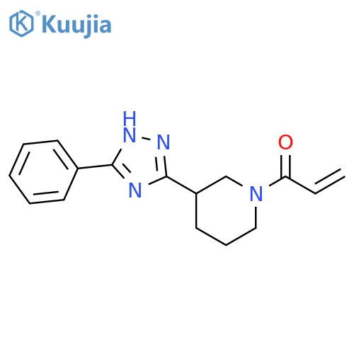 1-[3-(5-Phenyl-1H-1,2,4-triazol-3-yl)-1-piperidinyl]-2-propen-1-one structure
