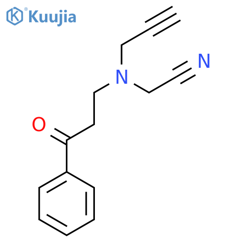 2-[(3-Oxo-3-phenylpropyl)(prop-2-yn-1-yl)amino]acetonitrile structure