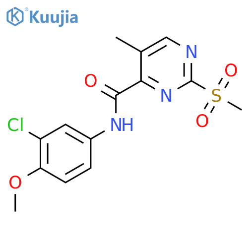 N-(3-chloro-4-methoxyphenyl)-2-methanesulfonyl-5-methylpyrimidine-4-carboxamide structure
