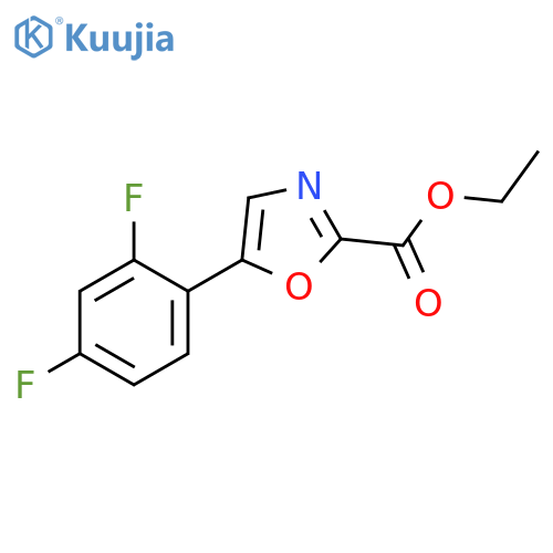 ethyl 5-(2,4-difluorophenyl)-1,3-oxazole-2-carboxylate structure