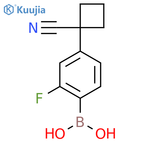 4-(1-Cyanocyclobutyl)-2-fluorophenylboronic acid structure