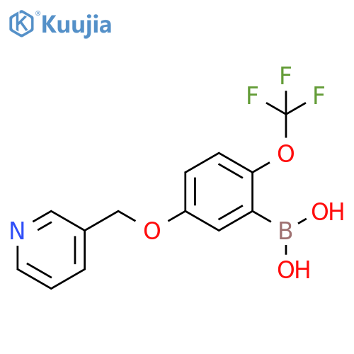[5-(Pyridin-3-ylmethoxy)-2-(trifluoromethoxy)phenyl]boronic acid structure