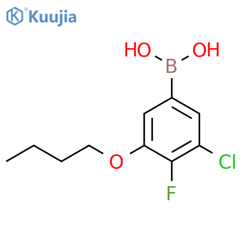 3-Butoxy-5-chloro-4-fluorophenylboronic acid structure